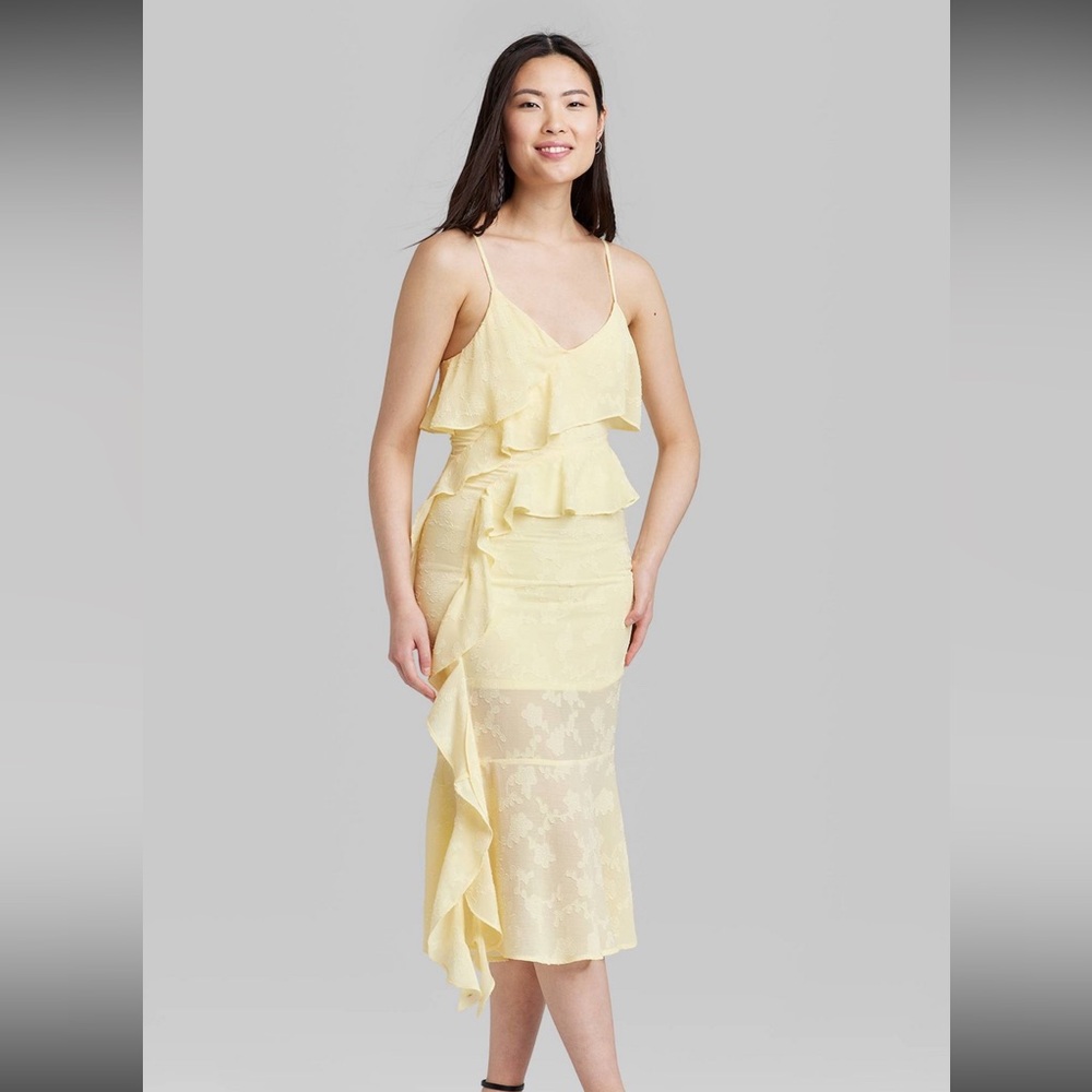 Wild Fable Yellow Midi Dress